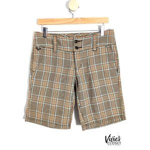 Roxy Bermuda Plaid Shorts Size 7